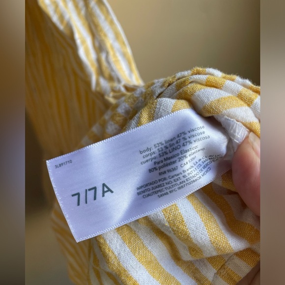 Kids OshKosh Bgosh linen blend tiered sun dress size 7 excellent condition - Picture 6 of 9